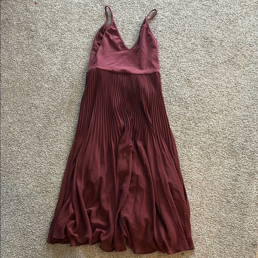 Wilfred Red Pleated Sundress for Weddings